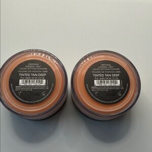 bareMinerals Original mineral Veil Setting Powder, Tinted Tan Deep lot of 2